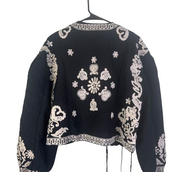 Free People Bali Mabel Jacket Large Cottahecore Boho Cowgirl Flounce Sleeve - Picture 4 of 11